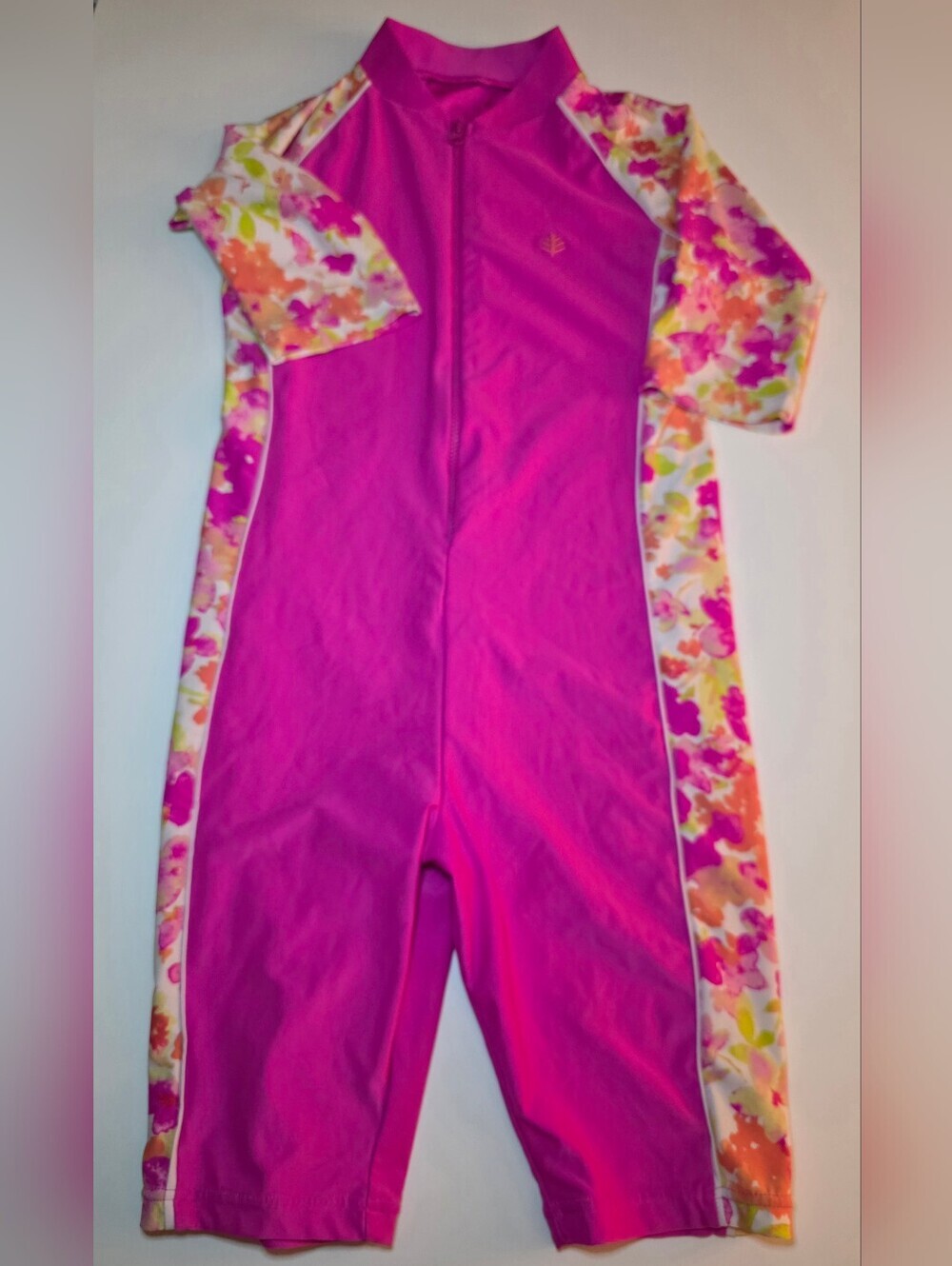 Coolibar Full Swimsuit Girl Sz S Pink